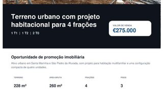 Terreno em Vila Nova de Gaia · 228 m² · 275 000 €