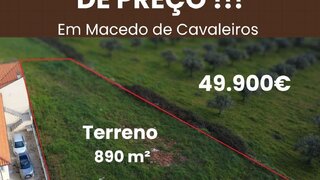 Land for sale in Macedo de Cavaleiros, Portugal — €49,900